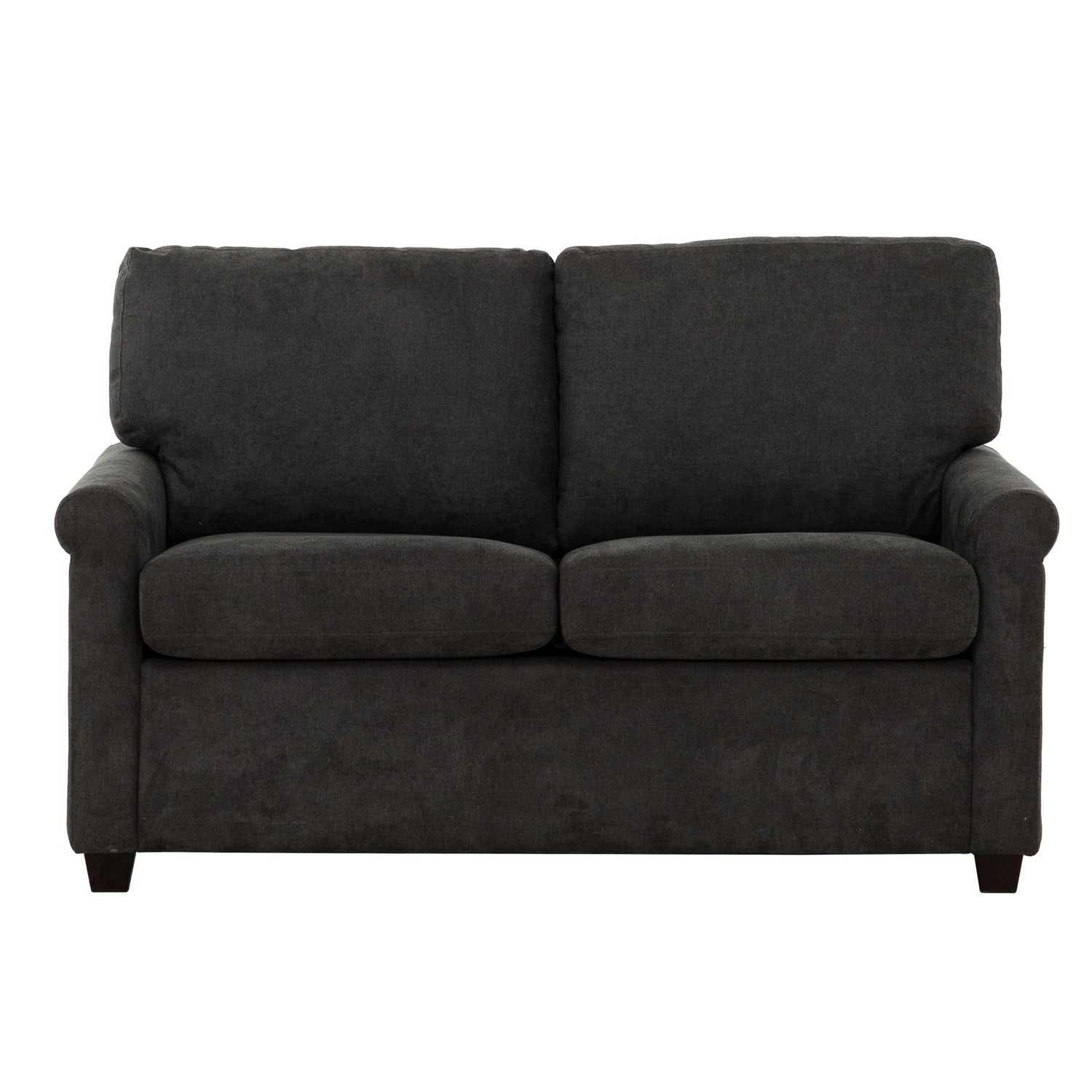 Convertible Twin Sleeper Sofa With USB Ports, 2 Seater Upholstered Loveseat - Dark Gray