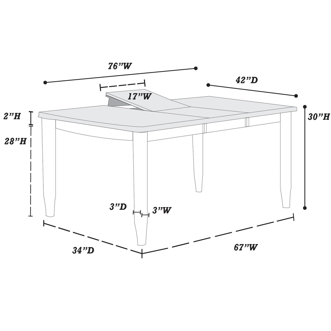 Dining Table With Built In Butterfly Leaf, Rectangle Shape, Extendable - Espresso