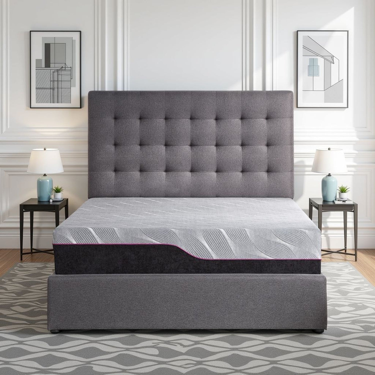 Renew - 11&quot; Cooling Fast Responding Latex Foam Mattress - Gray