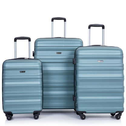 Expandable 3 Piece Luggage Sets Lightweight &amp; Durable Suitcase, Spinner Wheels, Tsa Lock