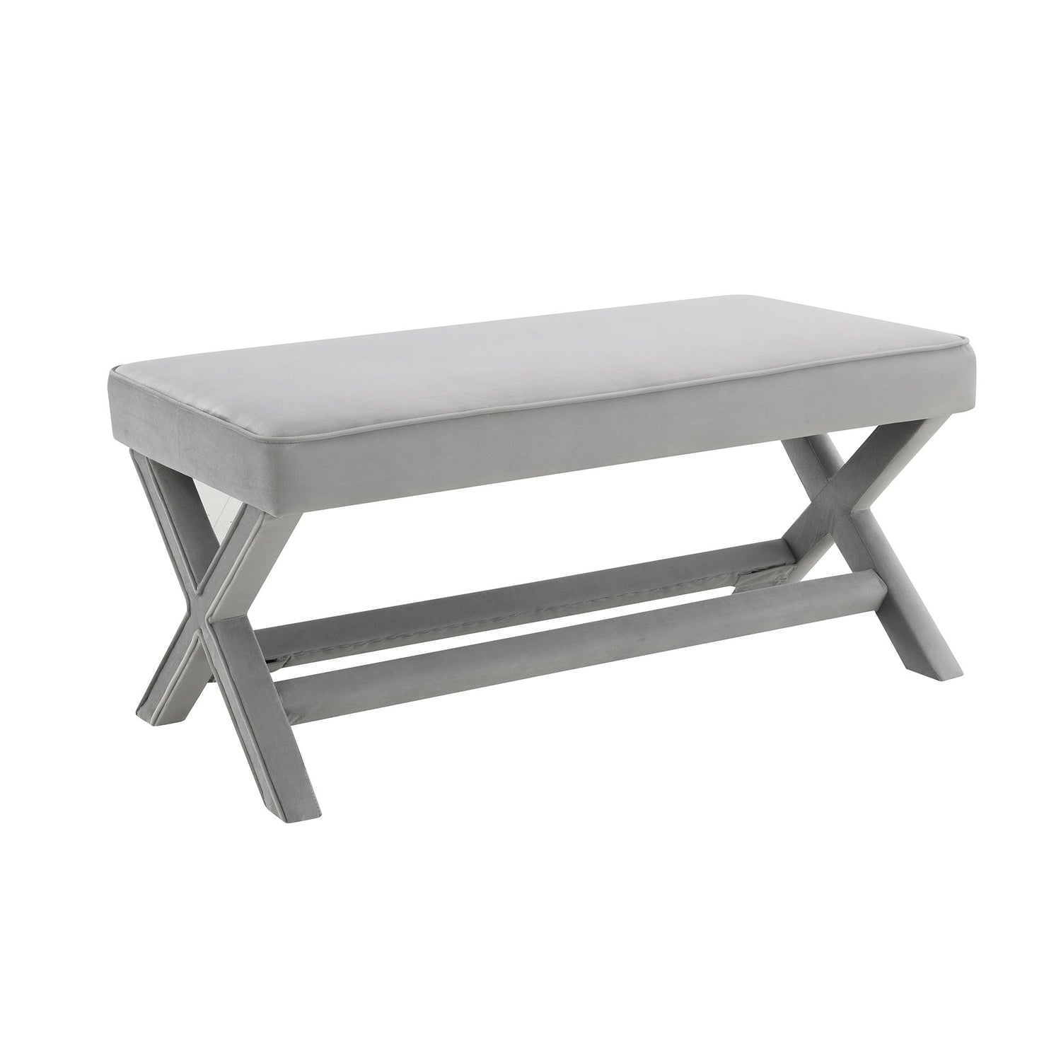 Comfort Double Bench Upholstered With X Crossed Legs