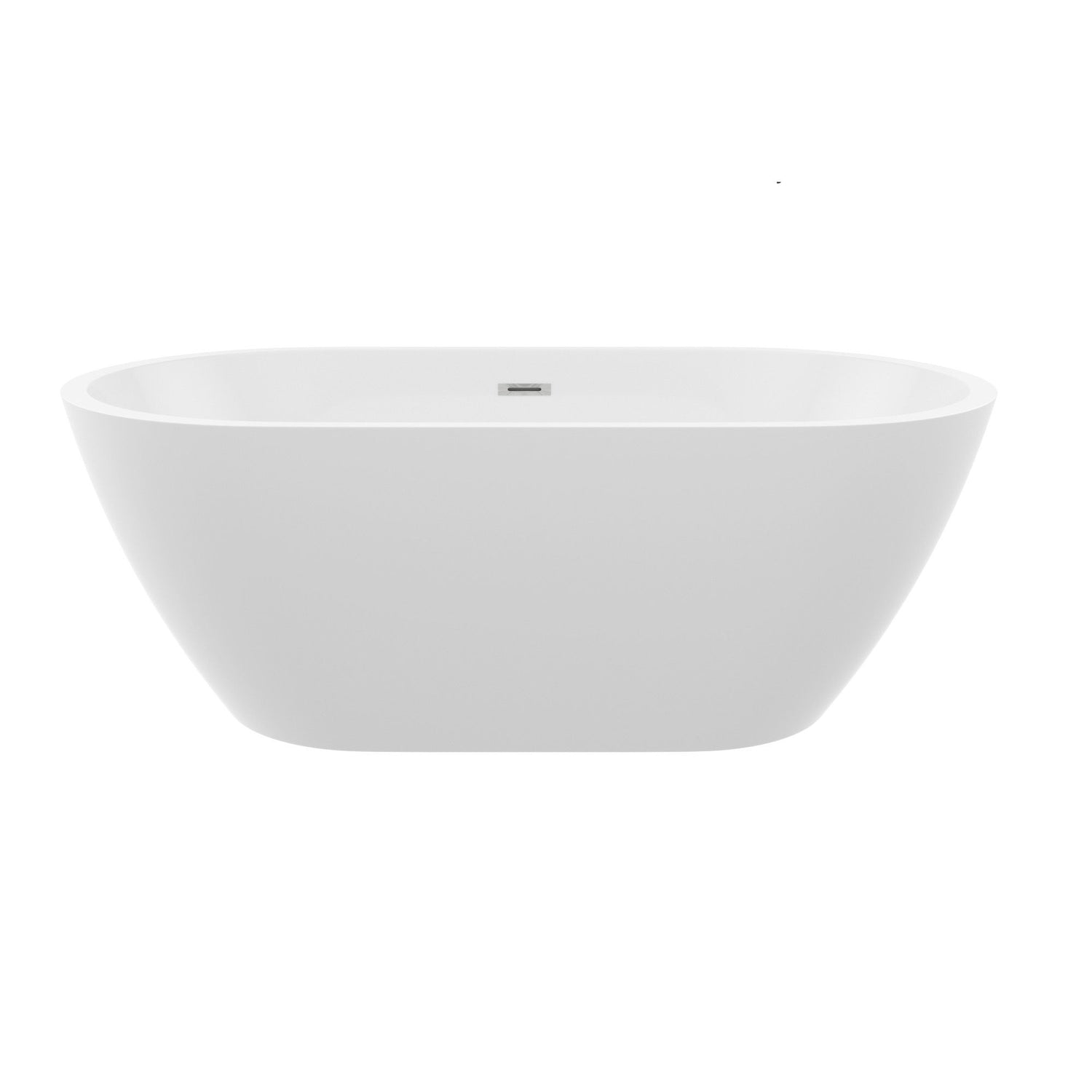 Elegant Oval Freestanding Bathtub, Overflow &amp; Pop Up Drain