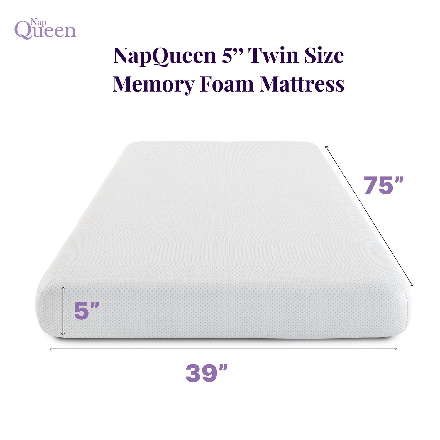 5&quot; Memory Foam Mattress With Responsive Support And Breathable Cover