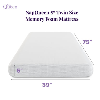 5&quot; Memory Foam Mattress With Responsive Support And Breathable Cover