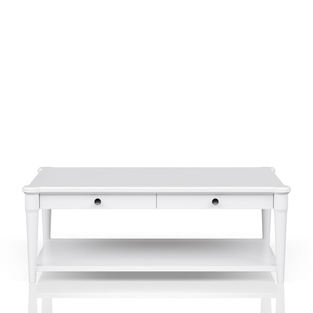 Cocktail Table With Two Storage Drawers And Casters