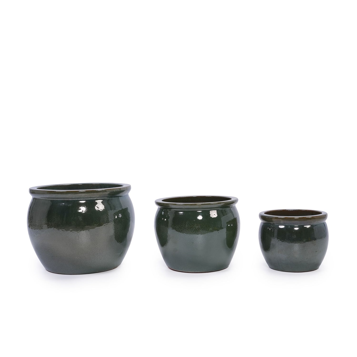 3 Pieces Ceramic Flowerpot, Planter For Patio, Garden Or Windowsills