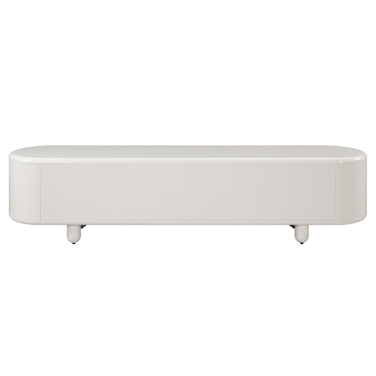 Keely - TV Stand - Gloss White