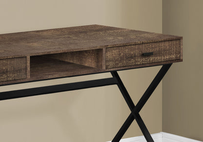 Computer Desk For Home Office, Laptop, Storage Drawers, Glossy Contemporary &amp; Modern