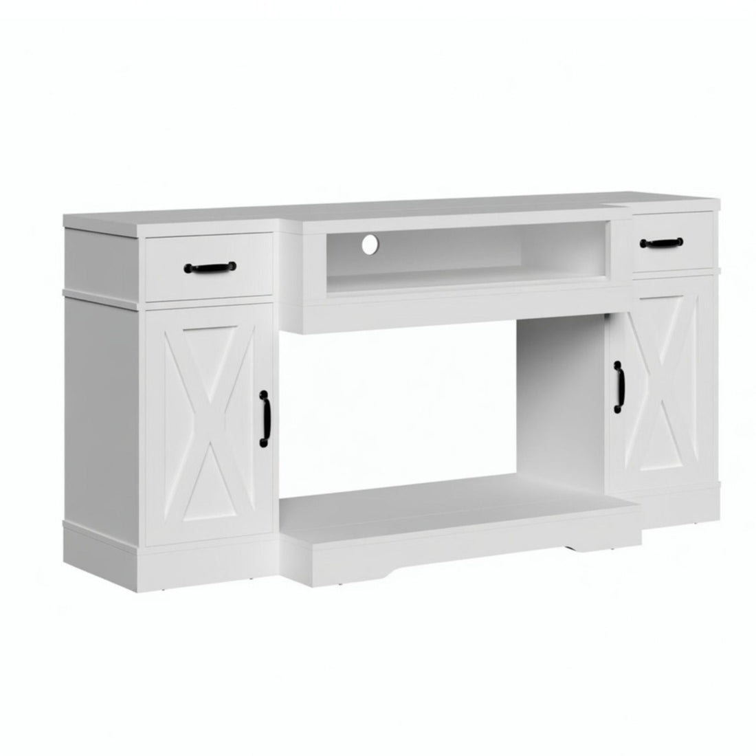 TV Stand With Adjustable Shelves &amp; Double Doors