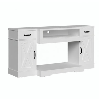 TV Stand With Adjustable Shelves &amp; Double Doors