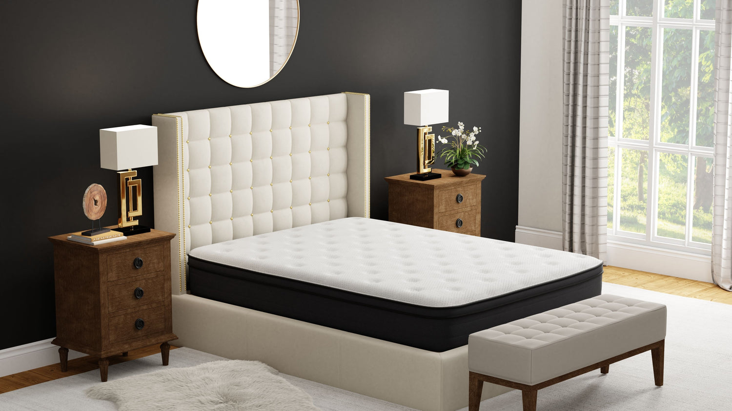 12&quot; Euro Top Hybrid Memory Foam Mattress