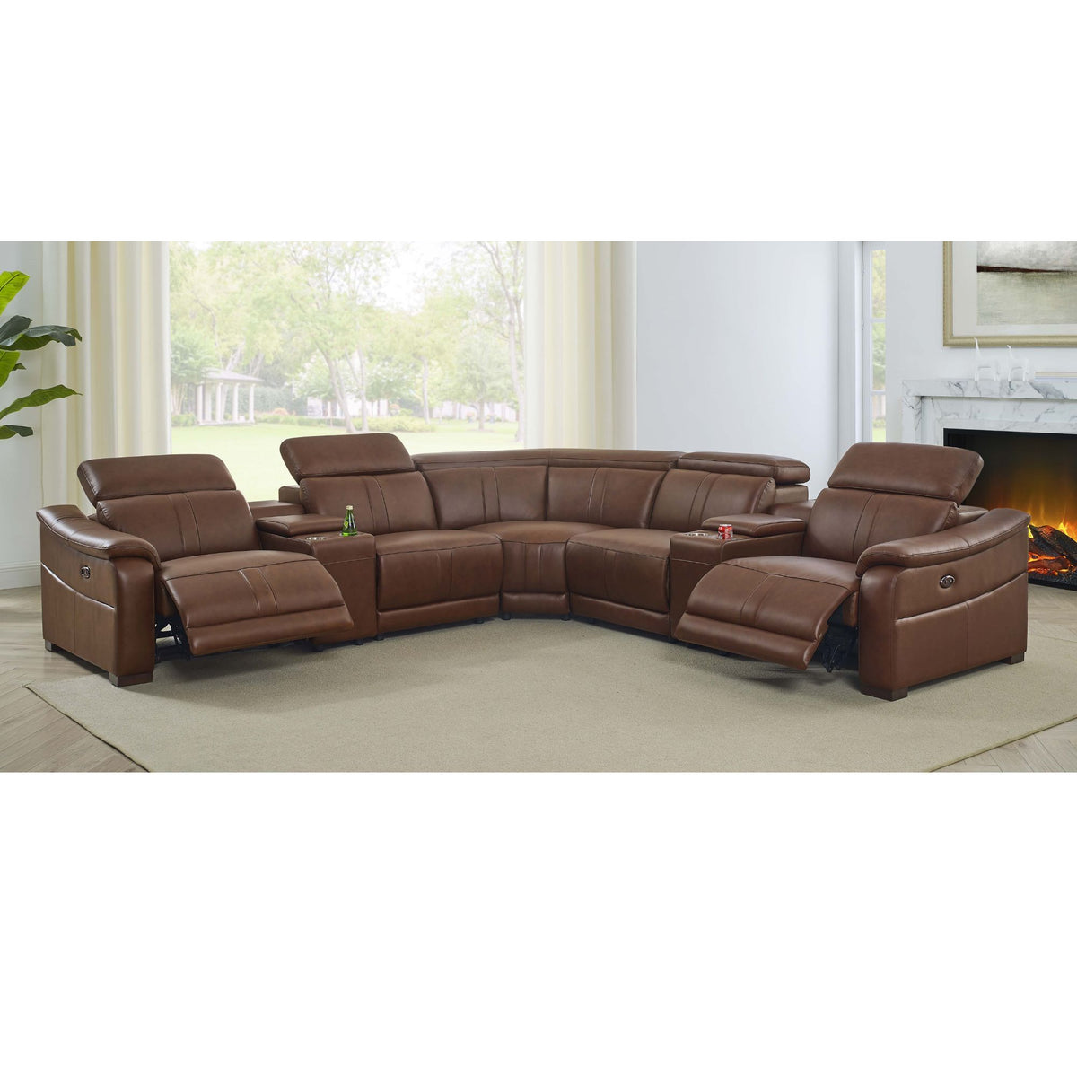 Modular Sectional &amp; Recliner Seat And Adjustable Headrest