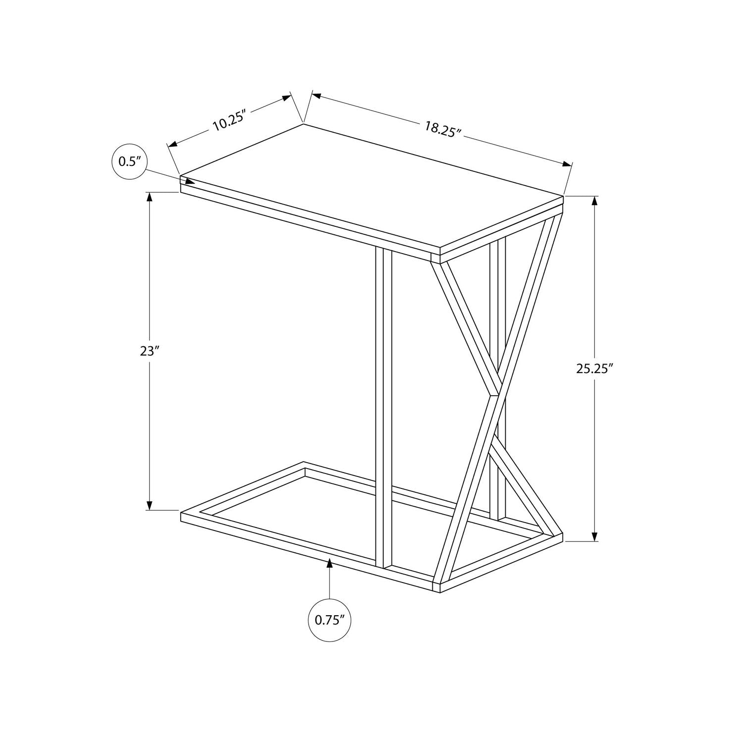 Accent Table C - Shaped, Contemporary &amp; Modern