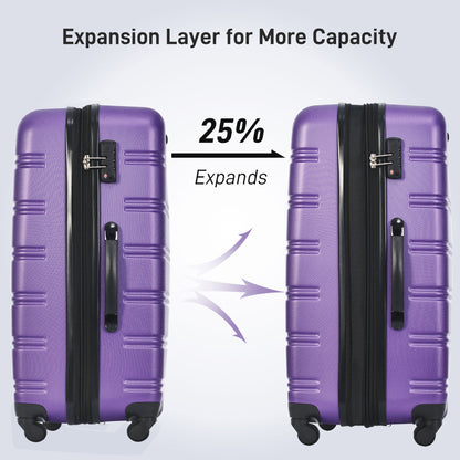 3 Piece Luggage Set Hardside Spinner Suitcase With Tsa Lock 20&quot; 24&quot; 28&quot; Available