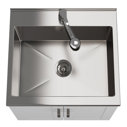 Kyle - Laundry Cabinet &amp; Faucet And Stainless Steel Sink