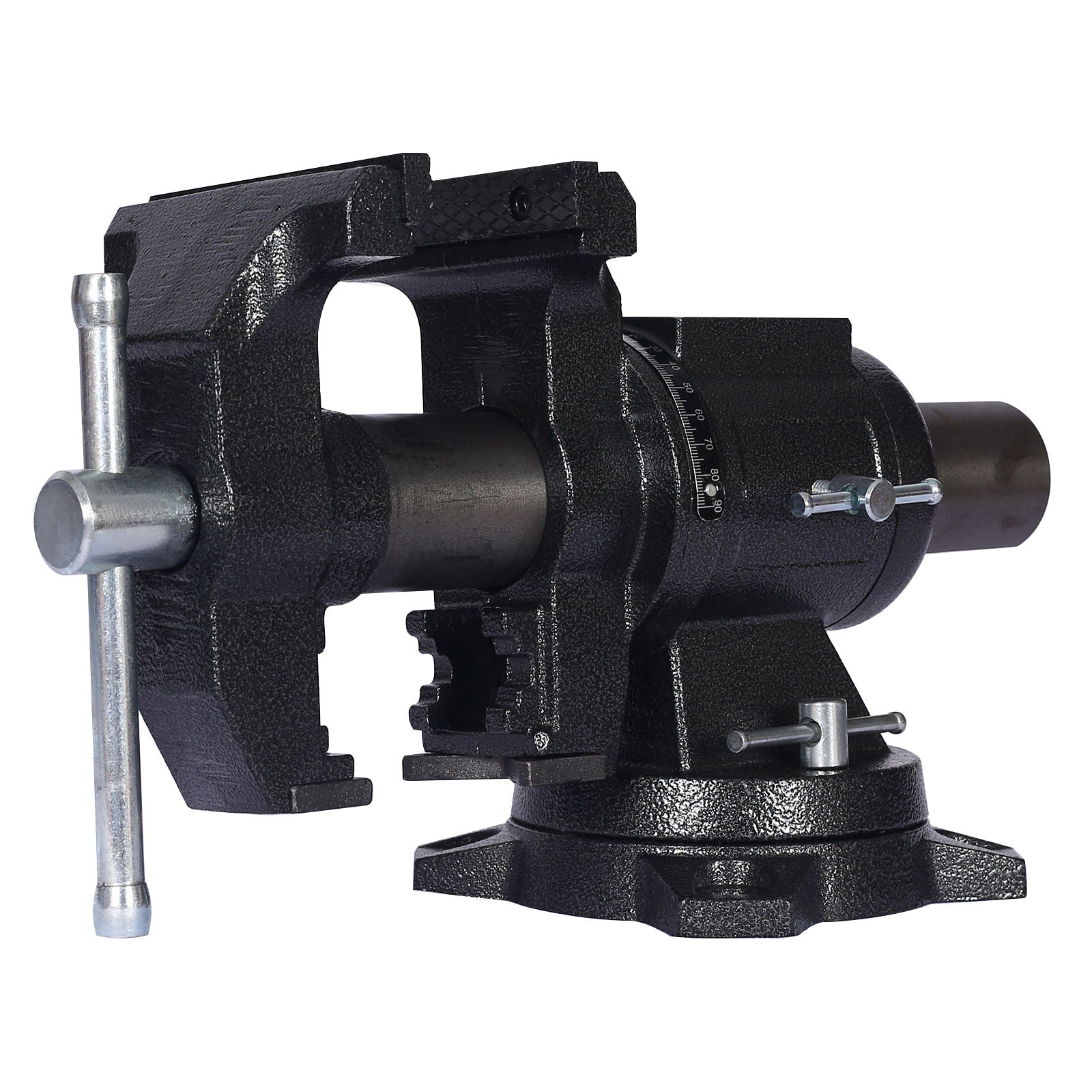 Heavy Duty 5&quot; Multi Jaw Rotating Bench Vise With 360 Degree Swivel Base And Head