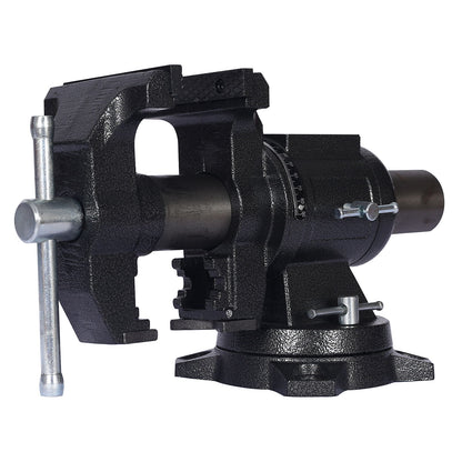 Heavy Duty 5&quot; Multi Jaw Rotating Bench Vise With 360 Degree Swivel Base And Head