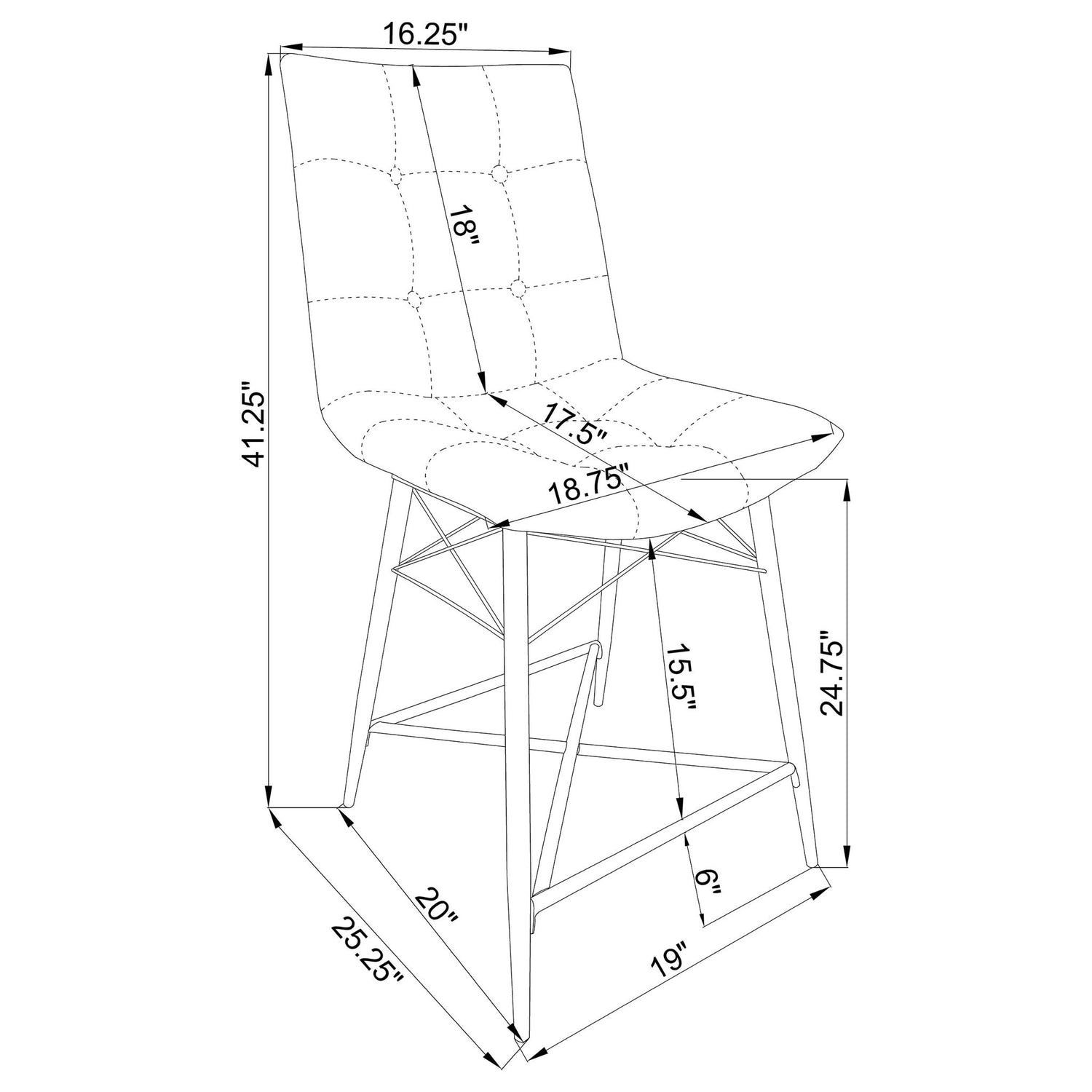 Counter Height Stools &amp; Padded Seat (Set of 2)