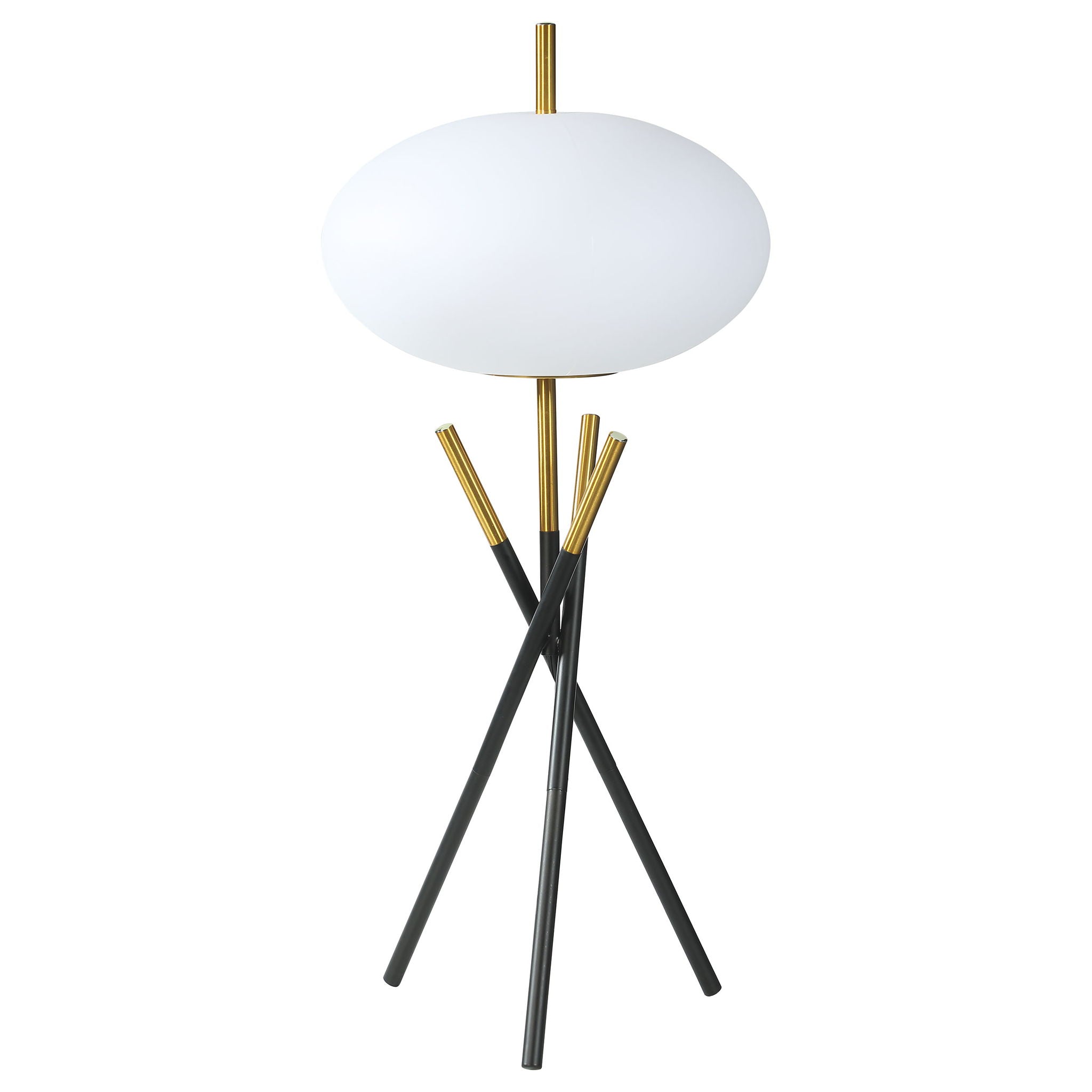 Clarendon - Orb Shade Tripod Table Lamp Desk &amp; Bedside Lamp - Black