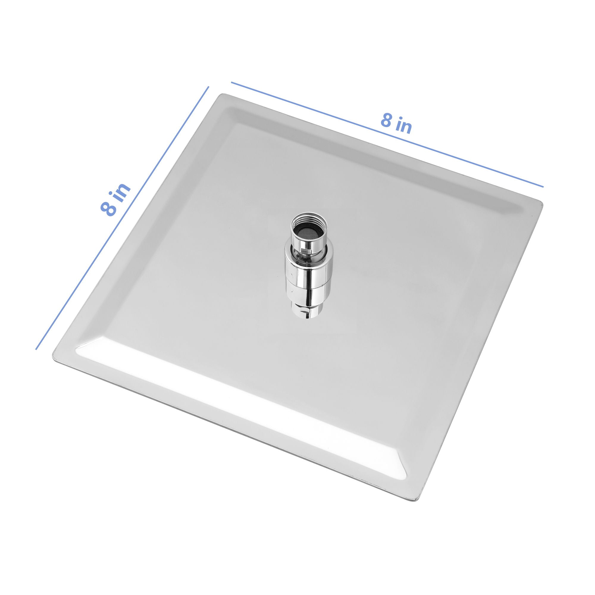 8&quot; Square Rain Shower Head, Ceiling / Wall Mount Stainless Steel Bath Fixture