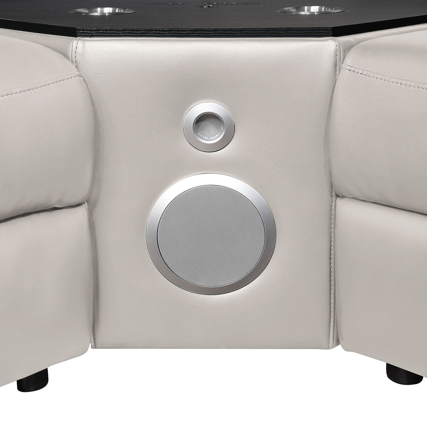 Nova - Sectional With Bluetooth Speaker, LED And Lifting Wine Cabinet