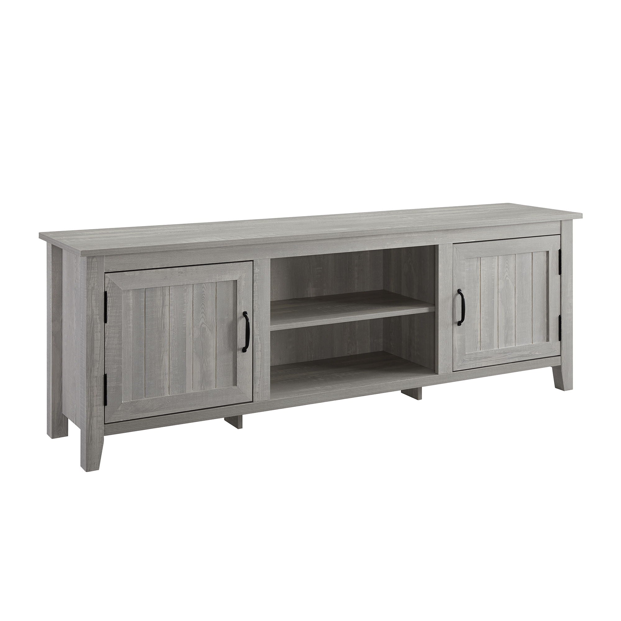 Modern Farmhouse 2 Door Grooved 70&quot; TV Stand For 85&quot; TVs