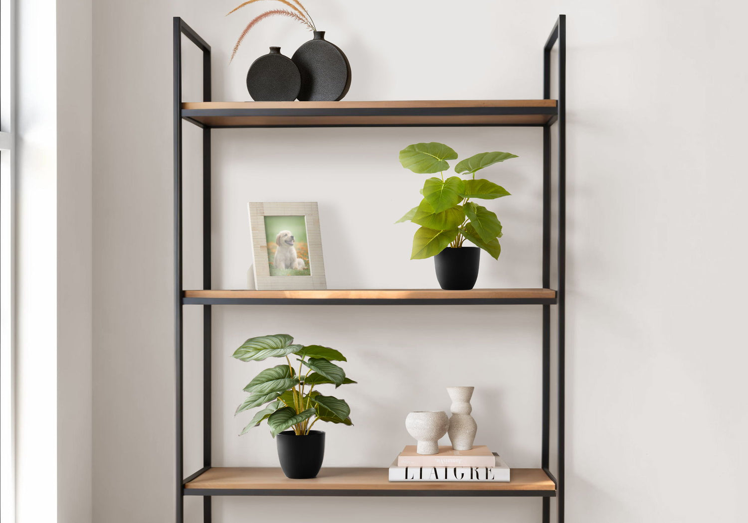 13&quot; Tall, Artificial Plant, Epipremnum, Indoor, Faux, Fake, Table, Greenery, Potted, Decorative (Set of 2) - Green / Black
