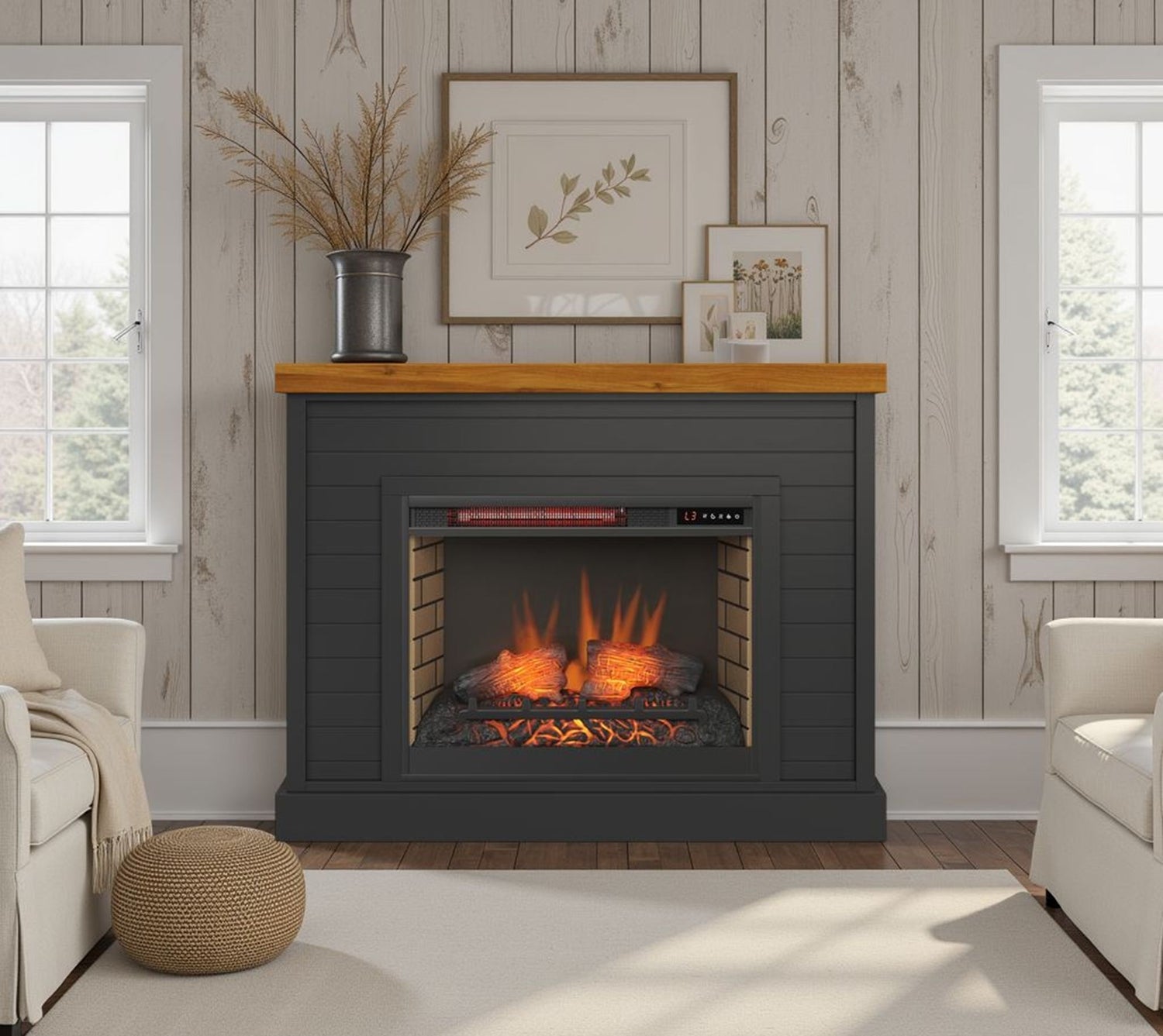 Washington - 48&quot; Fireplace With Mantel