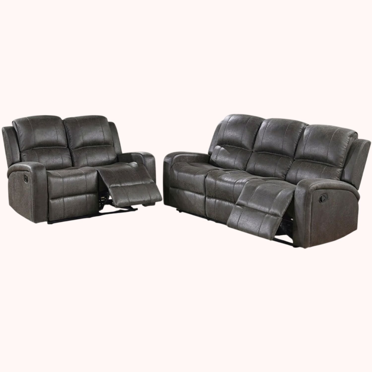 Modern Living Room Set With Square Armrest, Cushion Backrest