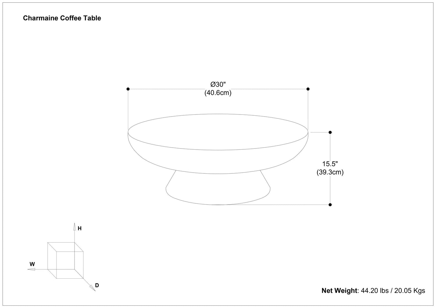 Charmaine - Cast Aluminum Coffee Table - Black