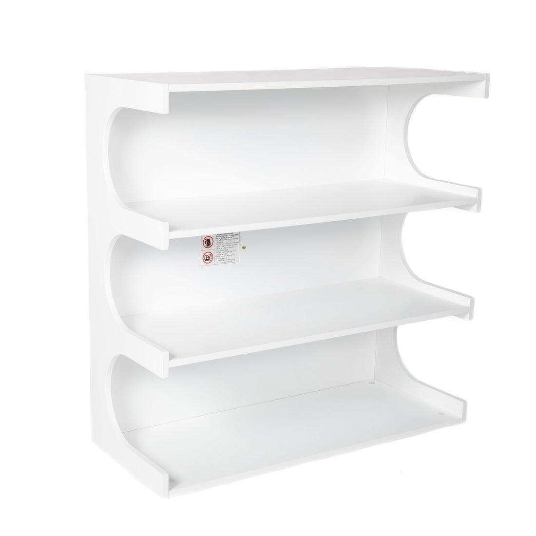 Multifunctional 4 Tier Book Shelf &amp; Coffee Table For Living Room Bedroom Dining Room Study Entryway, Creative Furniture Floor Bookshelf, Minimalist Organizer Storage Shelves - White
