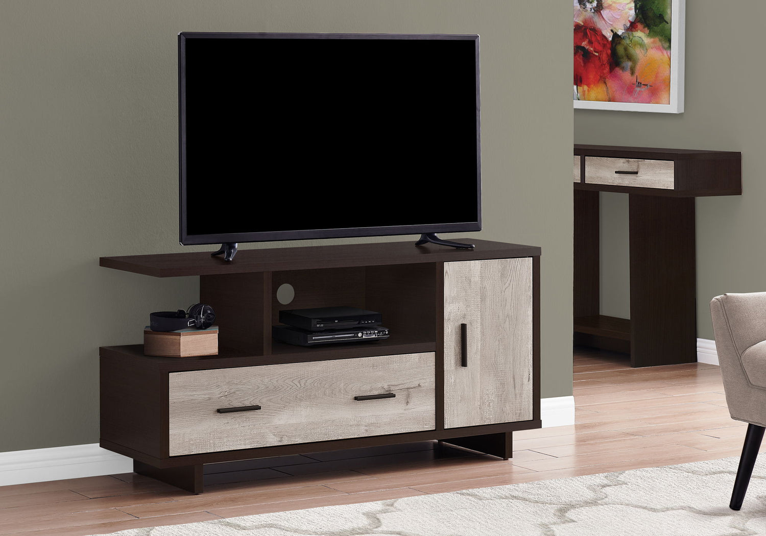 TV Stand, Console, Media Entertainment Center, Storage Cabinet, Drawers, Contemporary &amp; Modern