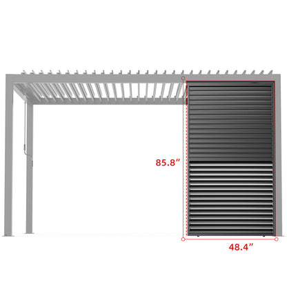 Louver Grille 1 / 3 13Ft Frame &amp; Louvers - Black