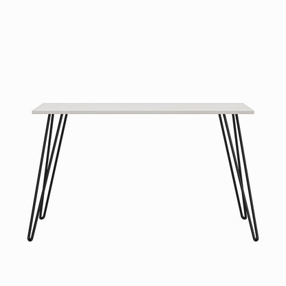 Writing Desk With Hairpin Legs For Study Or Work - White Oak