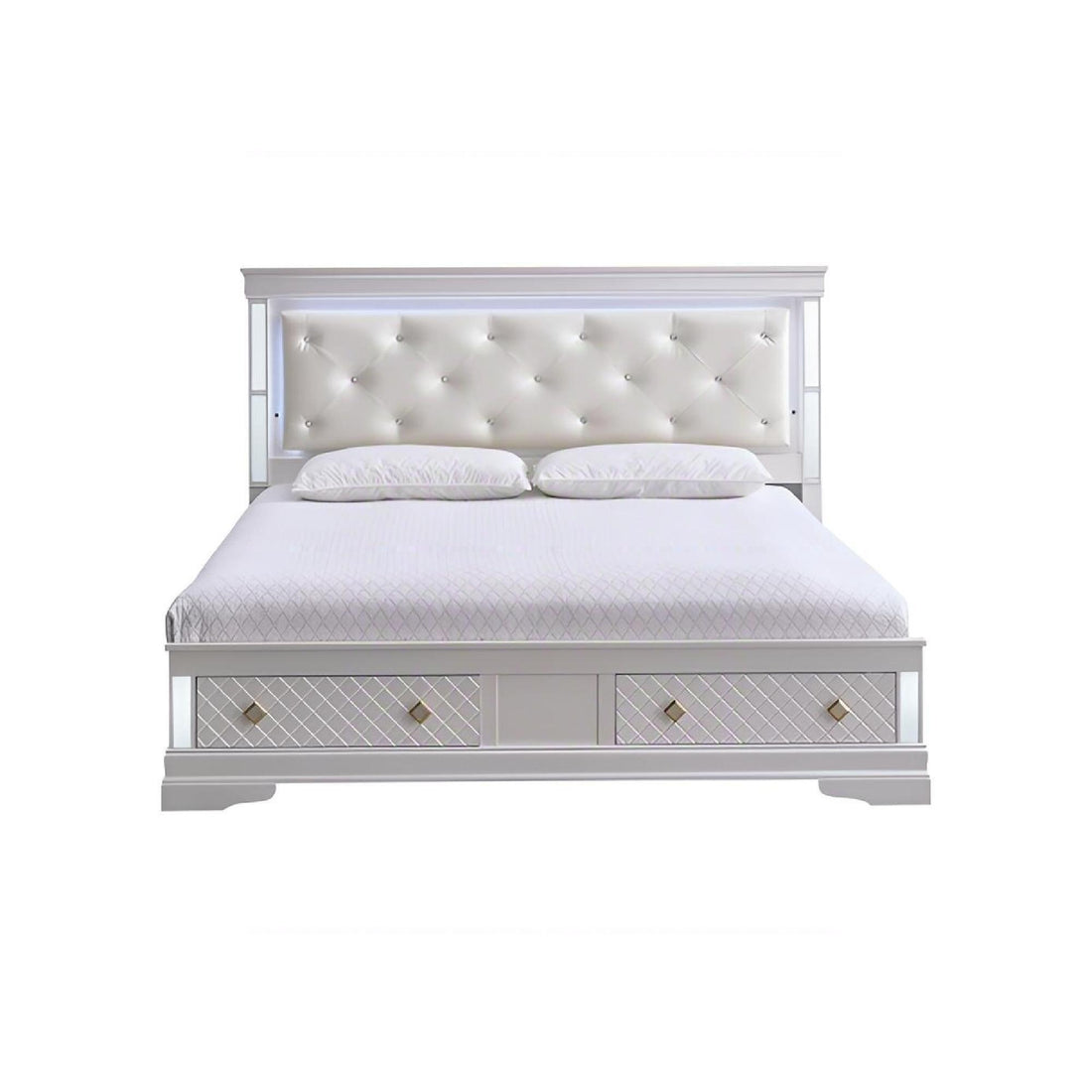 Verona - Bed With LED Accent Lighting, 2 Drawers