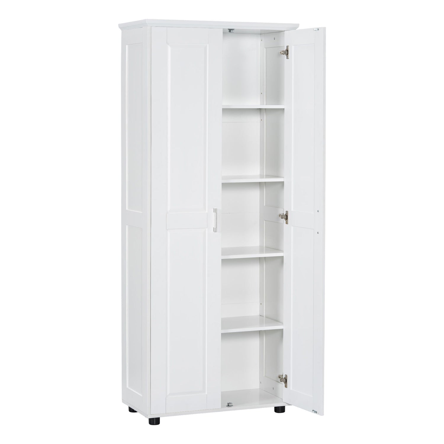 Storage Cabinet With Adjustable Shelves, 2 Doors, Rectangle Design For Bathroom