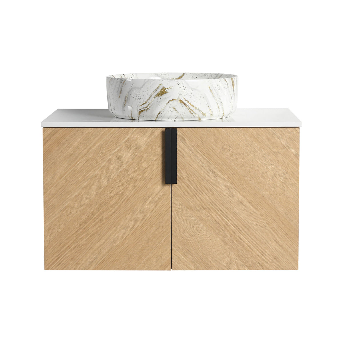 Wall Mounted Bathroom Vanity &amp; Art Sink