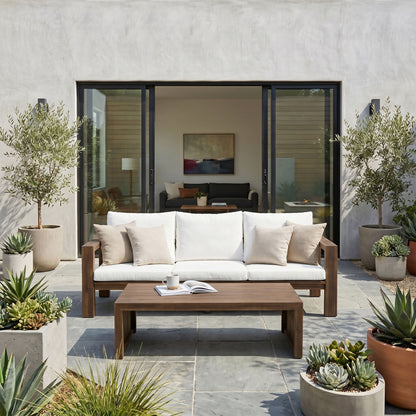 3 Seater Patio Set, Outdoor Sofa &amp; Coffee Table Set