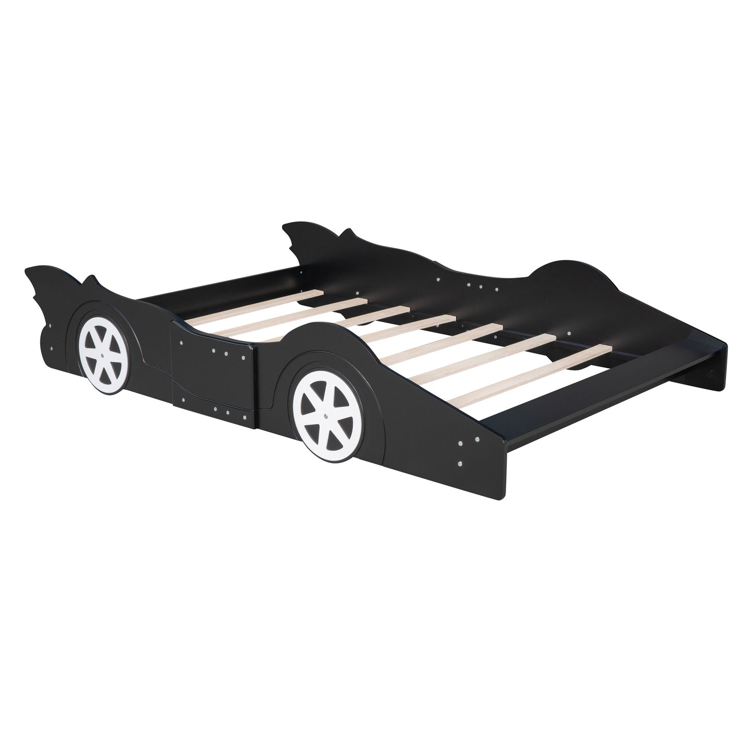 Race Car Shaped Platform Bed &amp; Wheels