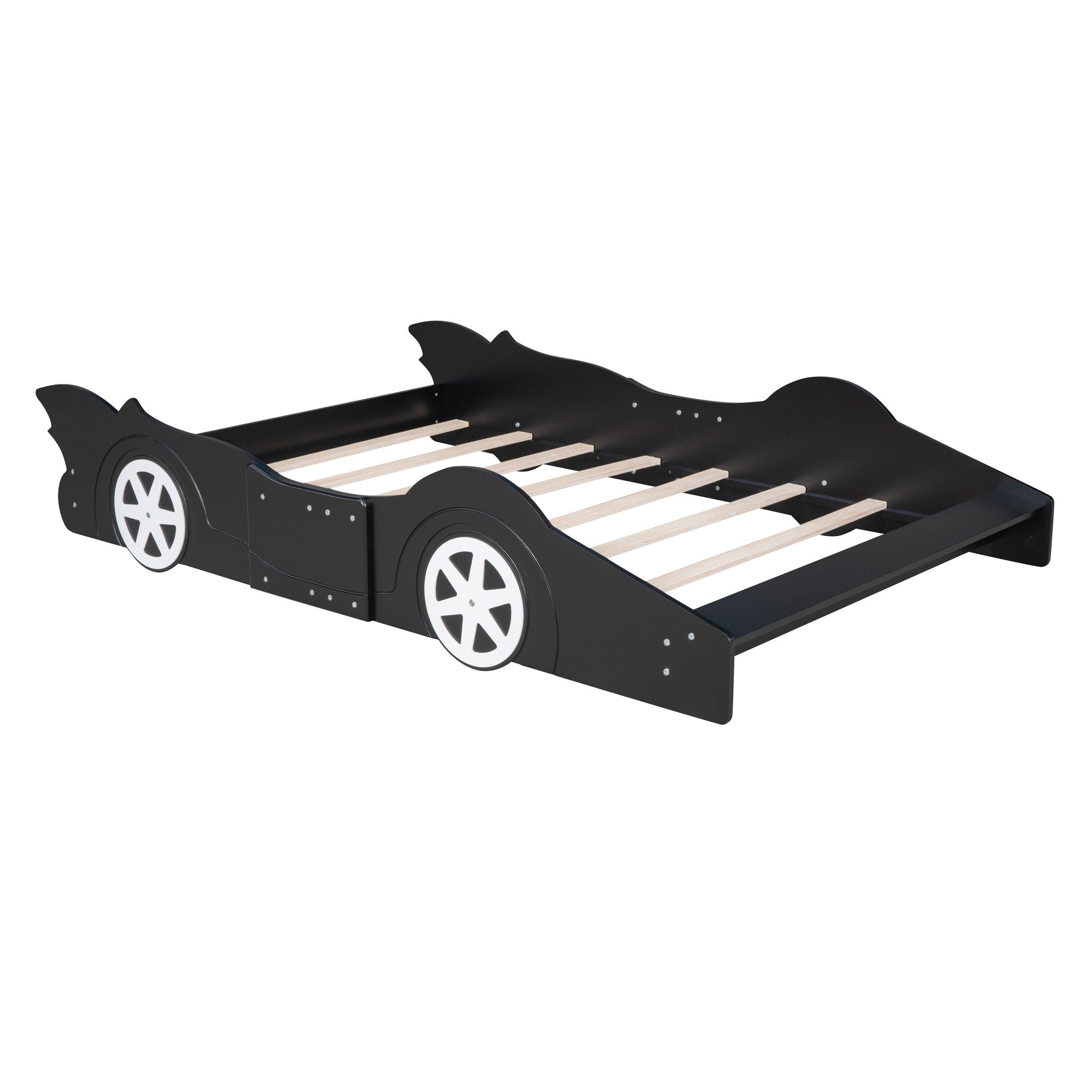 Race Car Shaped Platform Bed &amp; Wheels