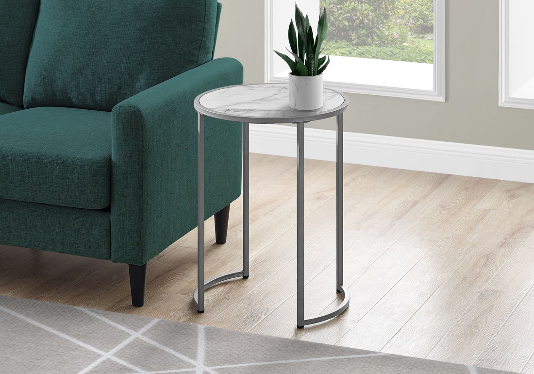 Round Accent Side Table, Contemporary &amp; Modern