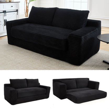 Convertible Loveseat Sofa Bed With Memory Foam &amp; Steel Frame
