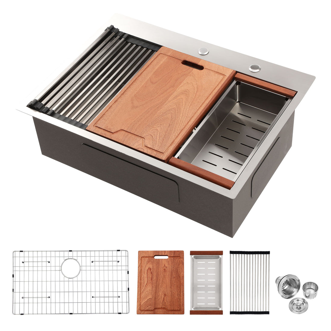 Drop In Kitchen Sink Stainless Steel 16 Gauge