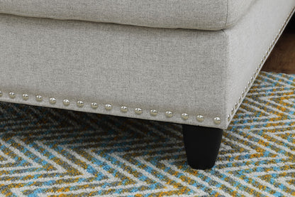 Alger - Left Hand Facing Sofa &amp; Chaise With Ottoman