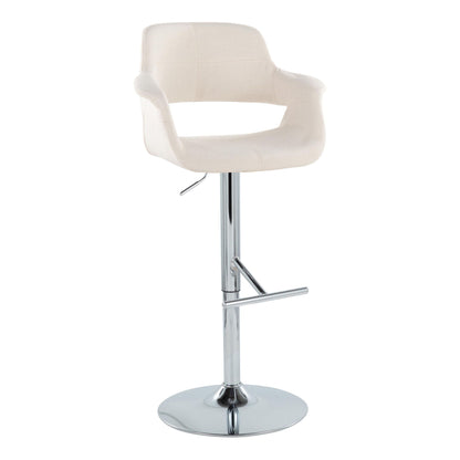 Vintage Flair - Mid Century Modern Adjustable Barstool &amp; Straight T Footrest (Set of 2)