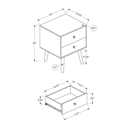 Accent Table &amp; Storage Drawers - Black
