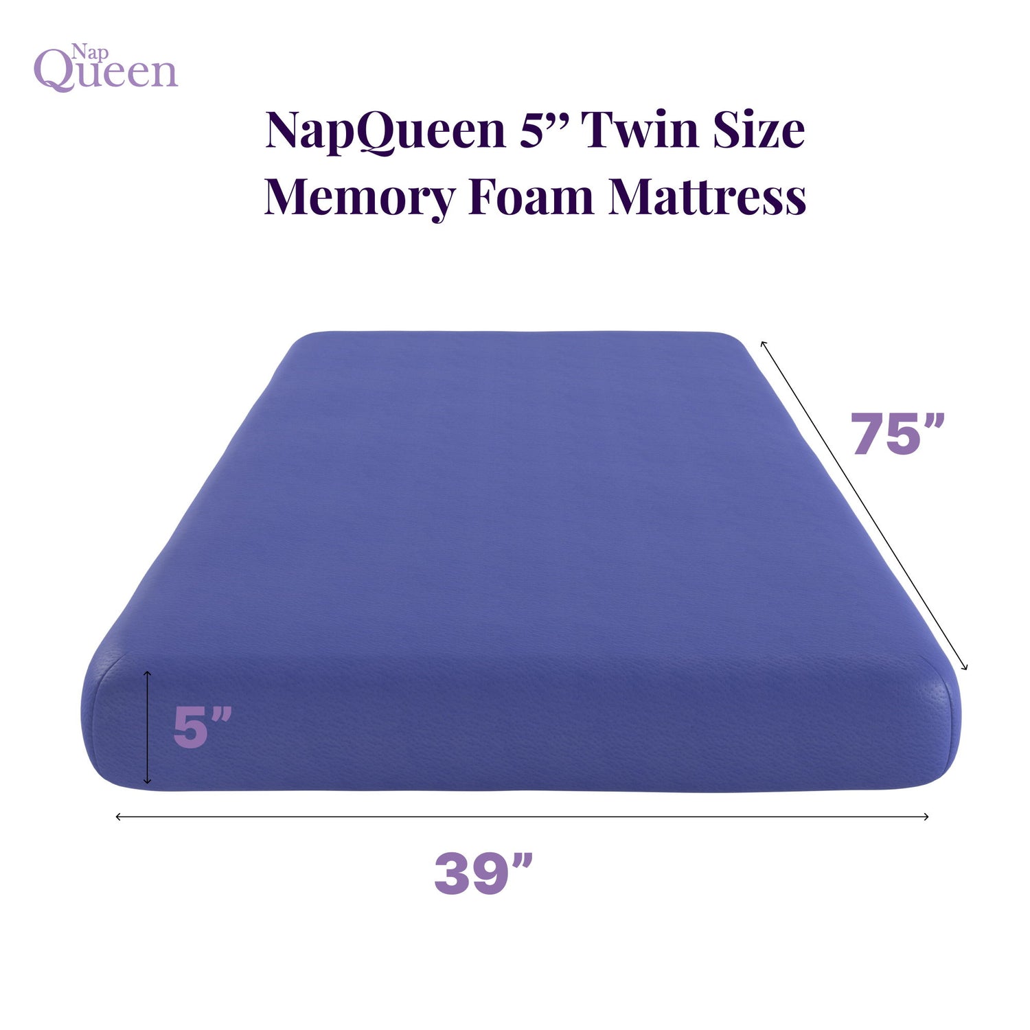 5&quot; Memory Foam Mattress With Responsive Support And Breathable Cover