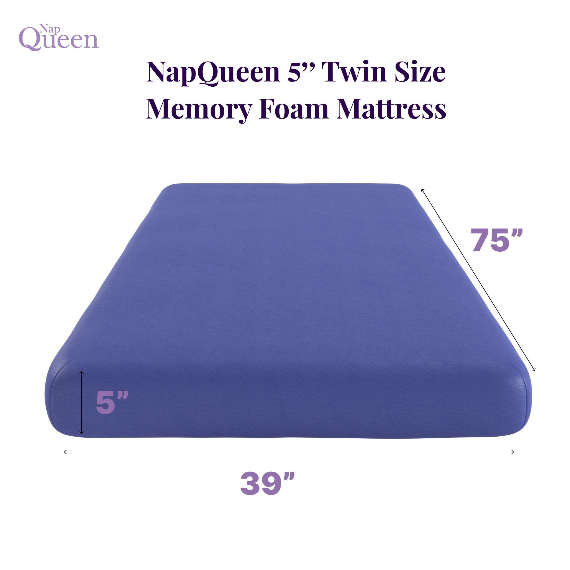 5&quot; Memory Foam Mattress With Responsive Support And Breathable Cover