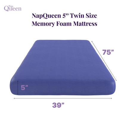 5&quot; Memory Foam Mattress With Responsive Support And Breathable Cover