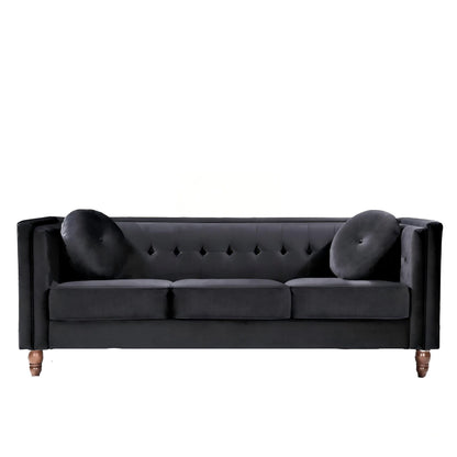 Chesterfield Sofa With Square Arms For Living Room